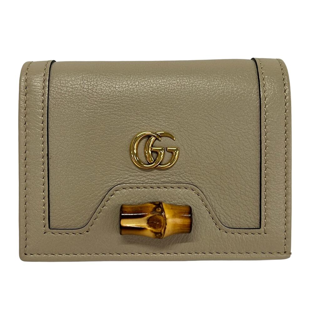 Gucci Diana, Bamboo Bifold Wallet 658244 Beige Gold